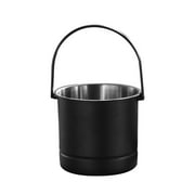 Ice Bucket Cooling Bucket Thick Wall Insulated Multiuse Insulated Beverage Tub Drinks Bottle Cooling Container for Home Summer Vacation Black