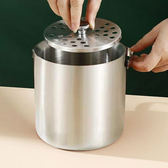 Ice Bucket with Lid, Premium Stainless Steel Double-Wall Insulated Ice Bucket Kit,Leak-Proof, Stylish Drink Cooler for Parties,Insulated Stainless Steel Keep Ice Frozen Longer - for Party 1.6L