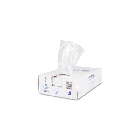 Ice Bucket Liner Bags, 3 Qt, 0.5 Mil, 6" X 12", Clear, 1,000/carton | Bundle of 5 Cartons