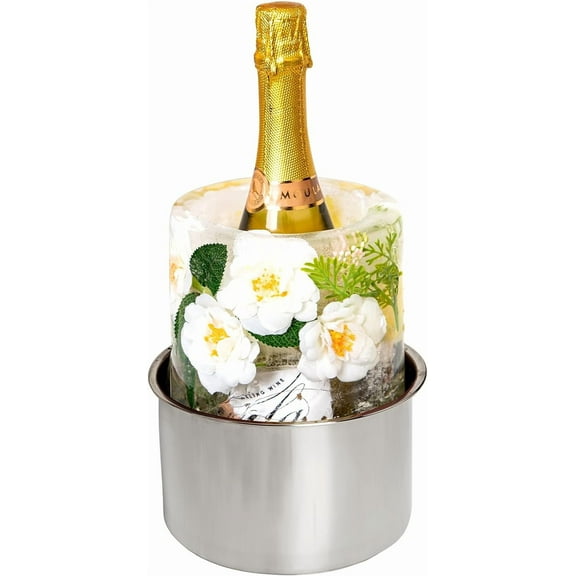 Ice Bucket Mold - DIY Wine Bottle Chiller | Champagne Bucket Ice Mold for Flower/Fruit Decorations | Perfect for All Occasions