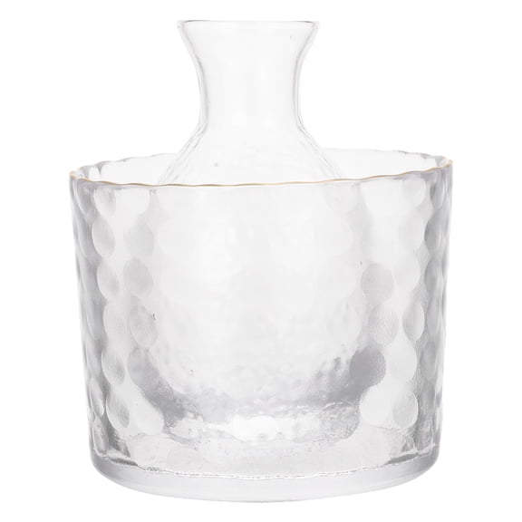 WRITWAA Sake Decanter Set Glass 1 Set 3.5x3.5x5.1in