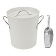 Ice Bucket Round with Ice Shovel Galvanized Sheet Plastic Beer Chiller