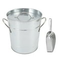 Ice Bucket Round with Ice Shovel Galvanized Sheet Plastic Beer Chiller