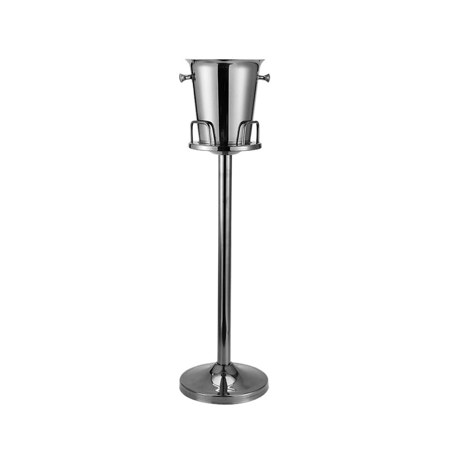 Ice Bucket With Stand Stainless Steel Ice Cube Container For Wine ...