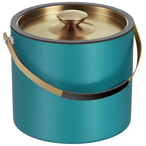 3.2L Ice Bucket with Lid, Scoop & Strainer, Double Wall Stainless Steel Ice Bucket for Parties and Cocktail Bar