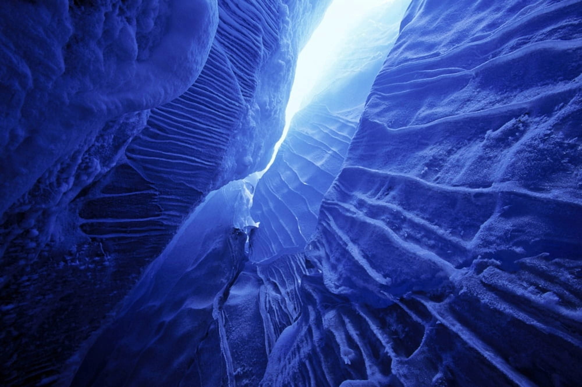 Ice Cave Spencer Glacier Kenai Peninsula Winter Alaska Canvas Art - Calvin Hall Design Pics (17 x 11)