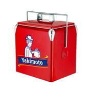 Ice Chest of Yakimoto 13 Liter Retro Metal Cooler for BBQ Camping Picnic Fishing
