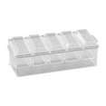 thumbnail image 1 of Ice Chilled Condiment Caddy â 5-Compartment Serving Tray with Lids & 2.5 Cup Containers | for Taco Bars, BBQ & Party Snacks, 1 of 7