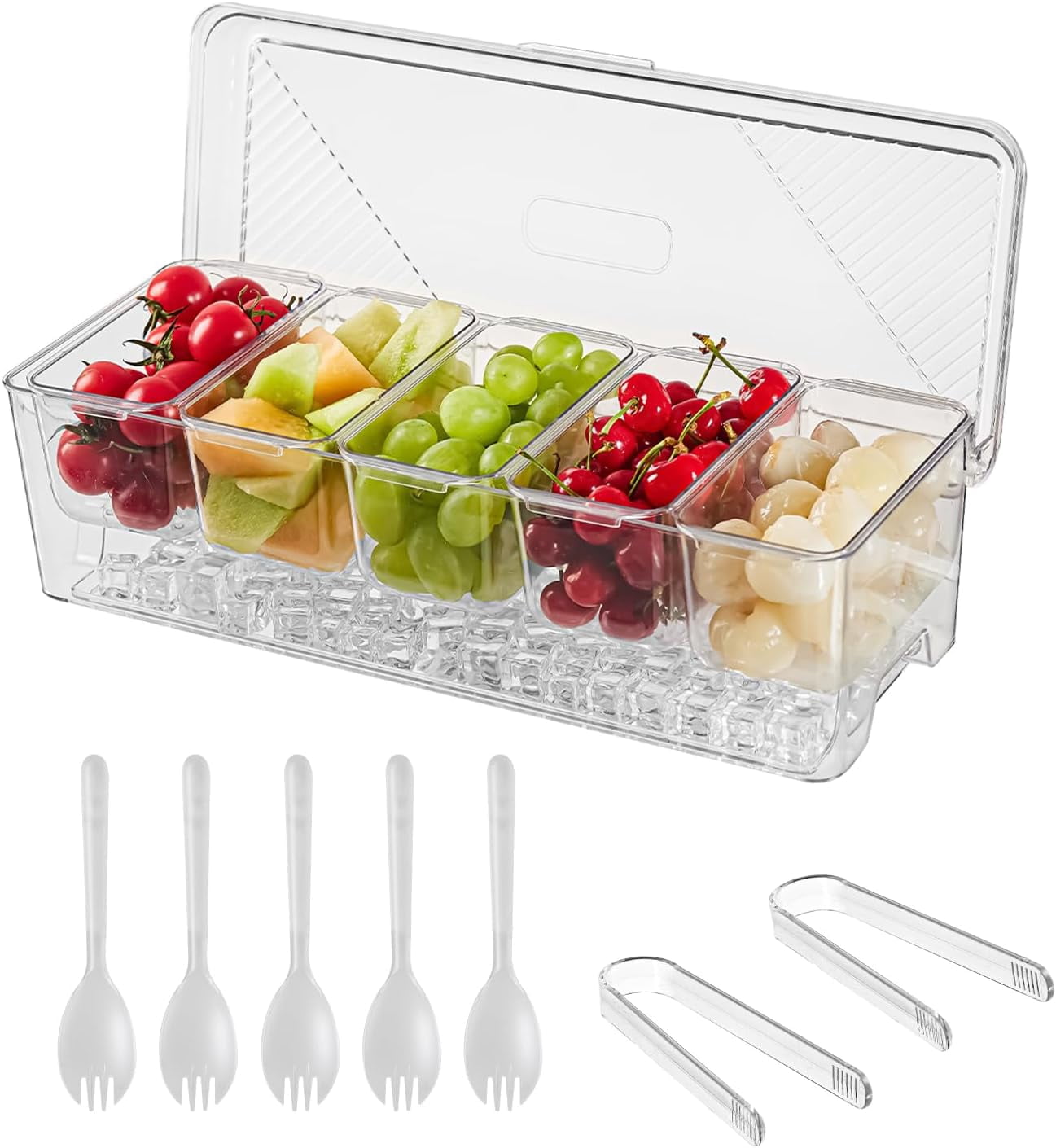 Ice Chilled Condiment Caddy,Stackable Chilled Condiment Containers ...