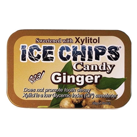 Ice Chips Candy Hand Crafted Candy Tin Ginger 1.76 oz Candy