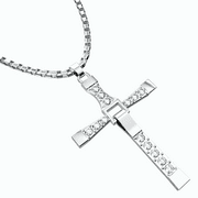 Ice City Jewelry Cross Pendant Crucifix Stainless Steel Necklace for Men