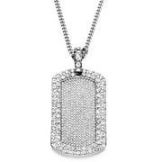 Ice City Jewelry Dog Tag Necklace Sterling Silver Ball Chain Necklace