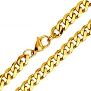 Ice City Jewelry Mens Miami Cuban Link Chain Gold Plated Stainless Steel