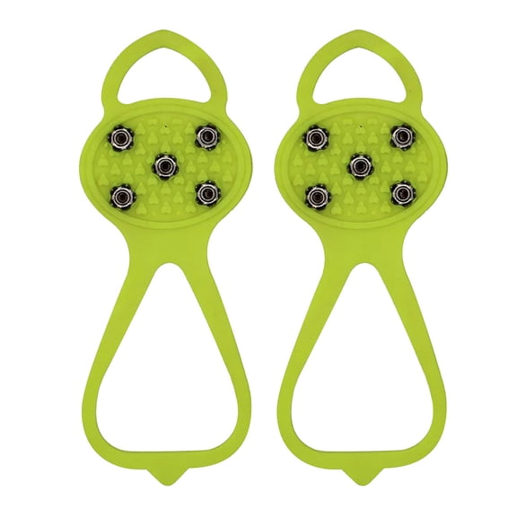Ice Cleats Anti Slip Shoe Grips Winter Ice Snow Grips for Shoes Boot Non-Slip Shoe Grippers Rubber Walk Ice Traction Cleat Spikes Steel Studs Crampons for Hiking Walking Climbing Jogging
