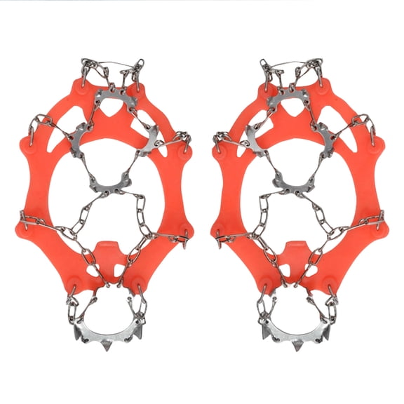 Ice Cleats for Boots - 13 Teeth Traction Spikes, 340 g Anti Slip Crampon for Shoes, Winter Footwear with Durable Design, Outdoor Gear for Hiking, Climbing, Fishing, Mountaineering, Walking Safety