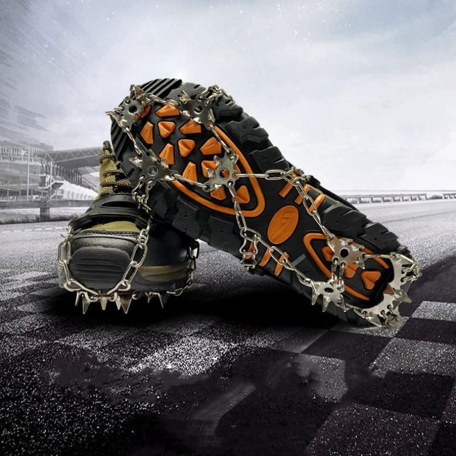 Ice Cleats for Hiking Boots and Shoes, Non Slip Stainless Steel