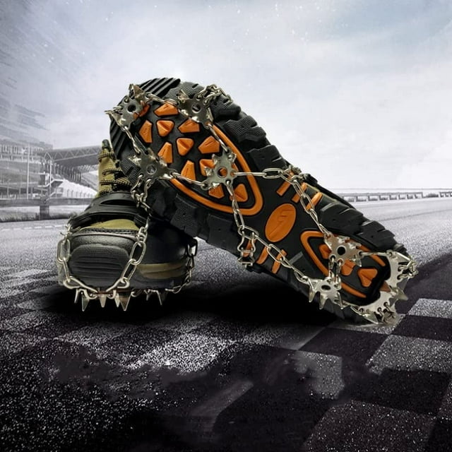 Ice Cleats for Hiking Boots and Shoes, Non Slip Stainless Steel Boot