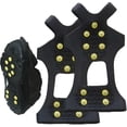 thumbnail image 1 of Ice Cleats,Ice Cleats for Shoes and Boots with 10 Tooth - Universal Anti Slip Rubber Grips Spikes Ice Cleats Snow Grips Ice Fishing Gear for Shoes, 1 of 5
