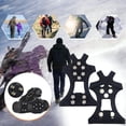 thumbnail image 1 of Ice Cleats For Shoes And Boots, Shoe Spikes For Snow And Ice Size M Black 10-Tooth Reinforced Snow Cleats For Shoes, High Traction Winter Safety Grips for Men & Women, 3-Pair, 1 of 7