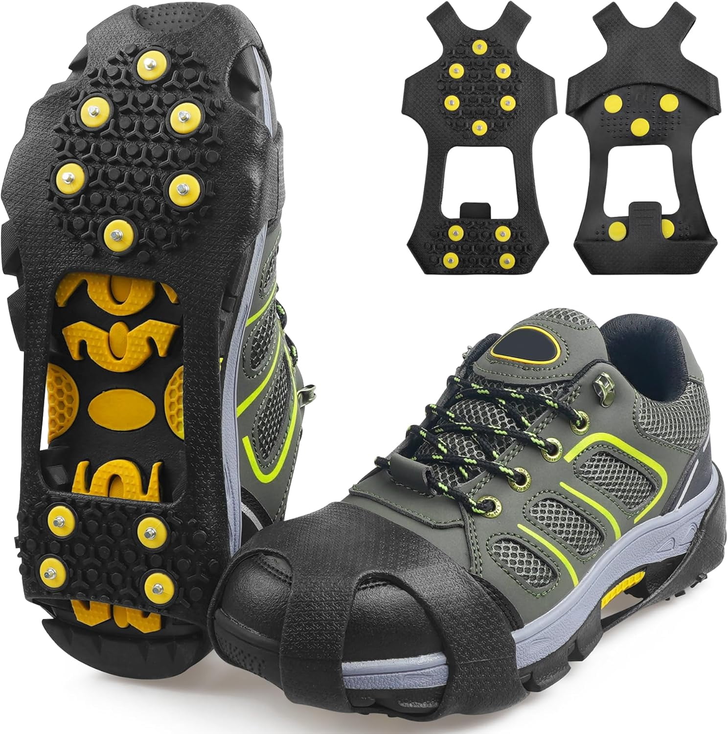Micro Cleat Ice Cleats for Shoes and Boots, Universal Non Slip Hiking Spikes, Micro ...