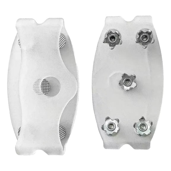 Ice Cleats for Shoes and Boots, Universal Non Slip Hiking Spikes, Micro Shoe Spikes for Snow and Ice, Durable Snow Crampons for Winter Hiking Climbing Ice Fishing, 5Steel Studs Gripper Spike