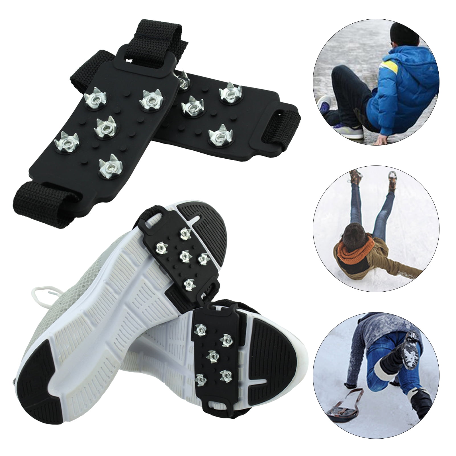 Walking Pads Ice Cleats Mid-Sole Snow Traction Cleats For Shoes