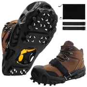 Ice Cleats Snow Traction Cleats,Crampons Ice Cleats for Shoes and Boots Men Women,Non Slip Ice Shoes Grippers Walk Traction Cleats 28 Studs for Snow Ice Hiking Walking Fishing