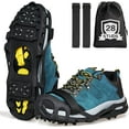 thumbnail image 1 of Ice Cleats Snow Traction Cleats Crampons for Walking on Snow and Ice 28 Studs Overshoe Rubber Anti Slip Crampons Slip-on Stretch Footwear, 1 of 6