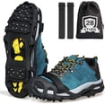 thumbnail image 1 of Ice Cleats Snow Traction Cleats Crampons for Walking on Snow and Ice 28 Studs Overshoe Rubber Anti Slip Crampons Slip-on Stretch Footwear, 1 of 6