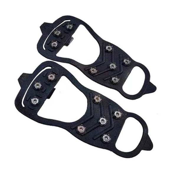Ice Cleats Snow Traction for Shoes and Boots Ice Snow Ice Gripper for Walking on Snow and Ice 8-Studs Non Slip Ice Cleats Rubber Overshoe Slip-on Stretch Footwear Winter Hiking Climbing42-46 code