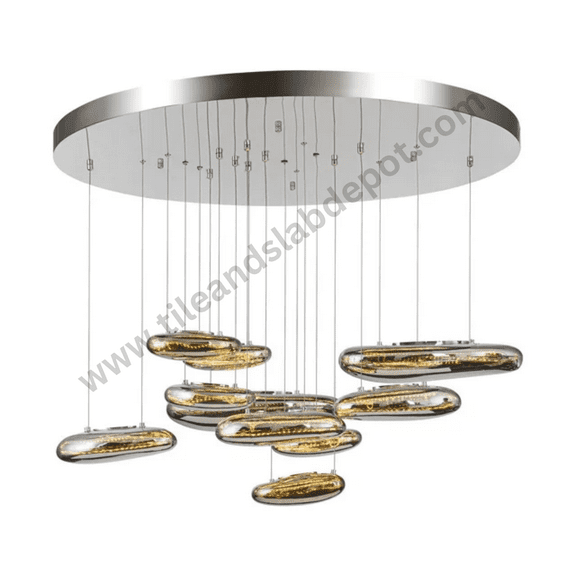 Ice Cold Ceiling Light Luxury Stainless Steel High Ceiling Chandelier Modern Hanging Lights to Illuminate Your Home in Grandeur
