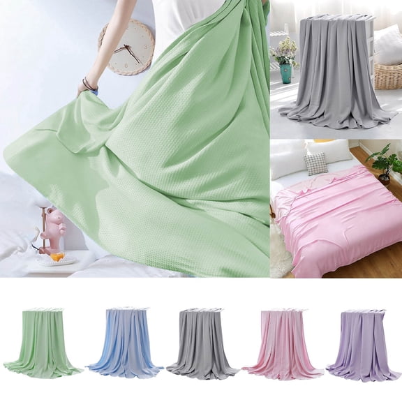 Ice Cold Cooling Blanket for Summer, 39.4*59.1in Soft Breathable Lightweight Throw for Hot Slee