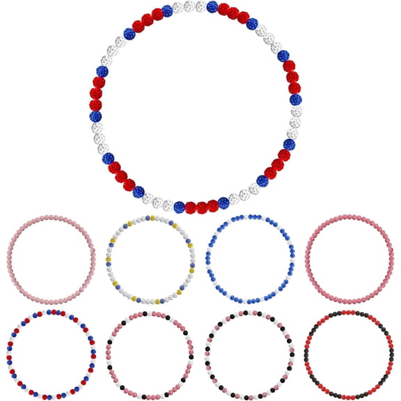 Ice Collection Necklace 20 Inch Adjustable Elastic Cord Baseball Bling Necklace Glitter Rhinestone Ball Necklace Inspired Sports Jewelry Athlete Necklace Baseball[o3049]