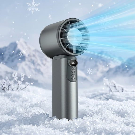 High Velocity Handheld Fan, Portable Rechargeable Personal Cooling Fan With Ice Compartment, 5-Efficient Quiet Usb High Power Fan For Travel, Office, Home, Outdoor Activities