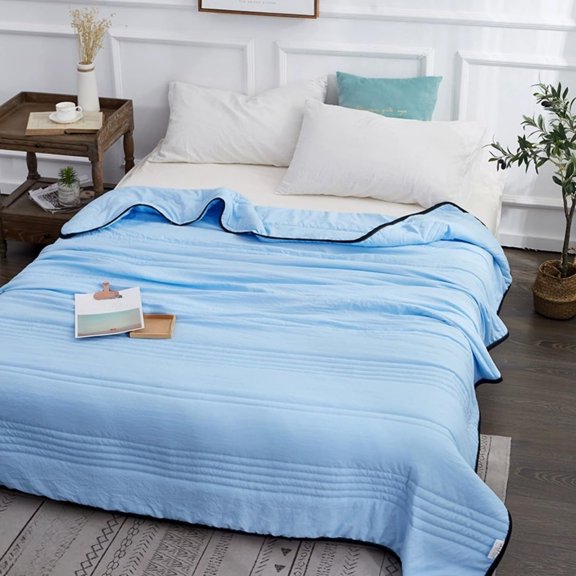 Ice Cooling Calming Blanket Lightweight Breathable Summer Blanket for Hot Sleepers