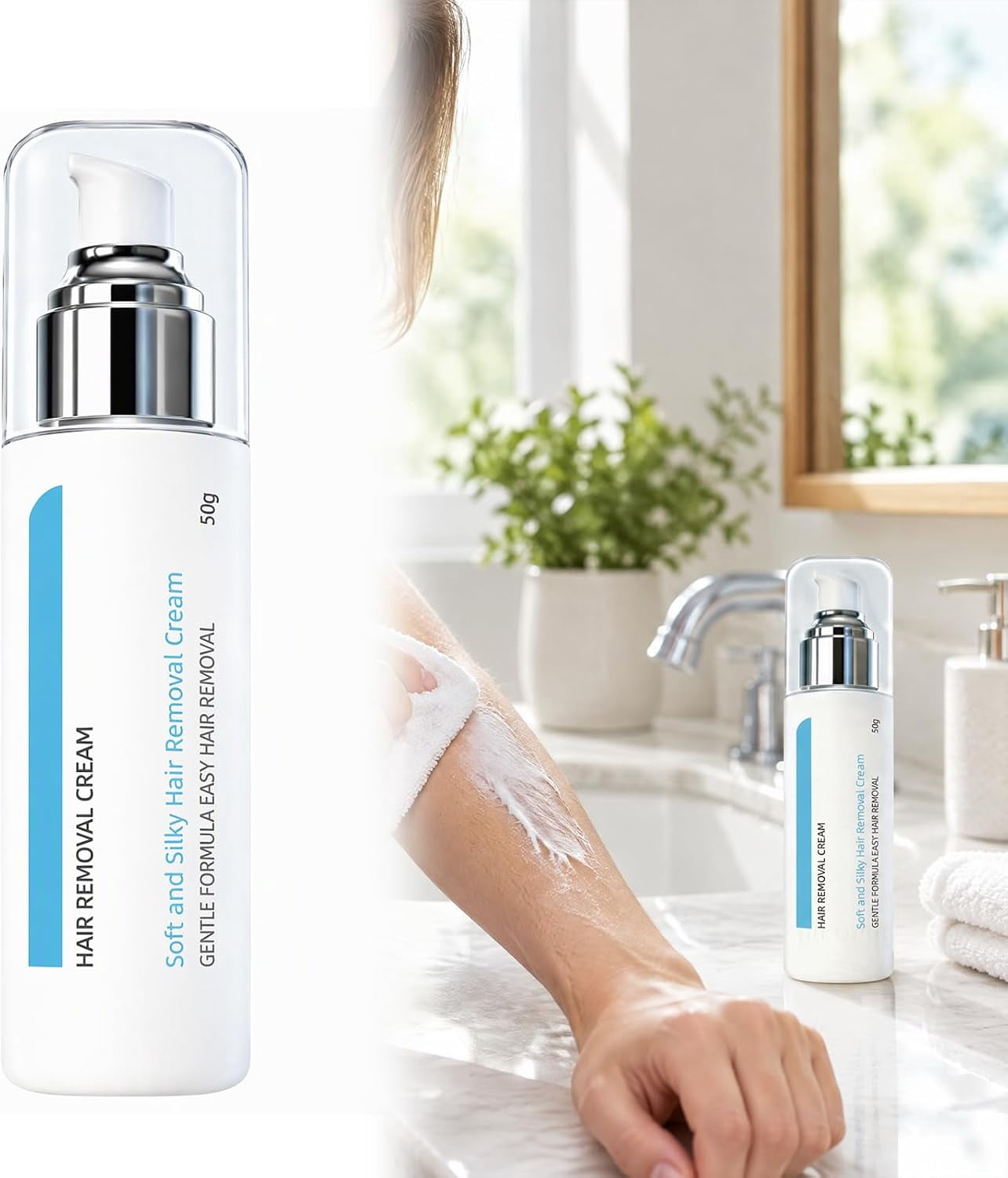 Ice Cooling Hair Removal Cream, Gentle Cooling Formula for Sensitive ...