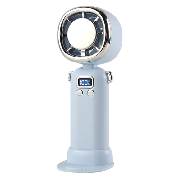 Ice Cooling Handheld Fan, High Speed Turbine Fan, Digital Display Portable Fan, USB Rechargeable Strong Wind Device, Outdoor Travel Cooling Gadget