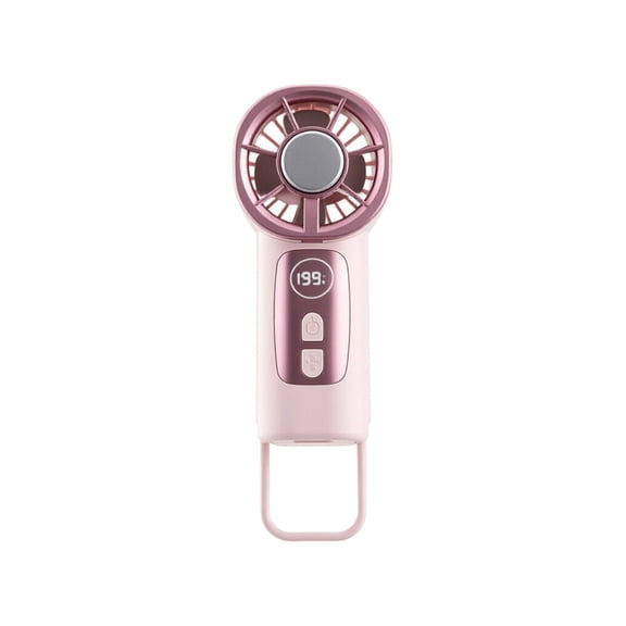 Ice Cooling Handheld Mini Fan With Digital Power Display, USB Rechargeable Portable Chilled Breeze Fan for Travel Outdoor Camping Office Home Use