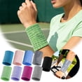 thumbnail image 1 of Ice Cooling Mesh Wrist Support Sweatband Quick Dry Polyester Sports Wrist Cuff Sweat Wicking Wrist Wrap For Gym Yoga Running(Red-8.5Cm), 1 of 8