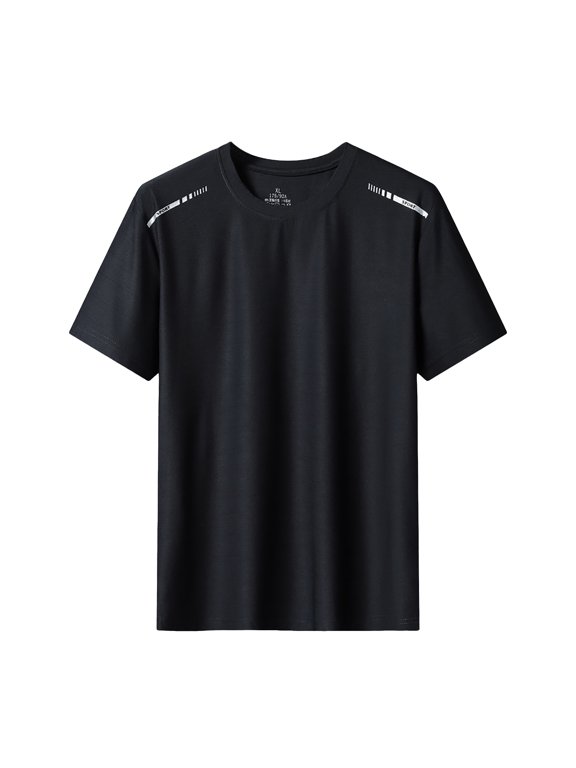 Ice Cooling Shirts for Women Short Sleeve Summer, Quick Dry Breathable Lightweight Moisture Wicking Tops for Workout, Athletic, Gym, Tennis, Yoga, Black L