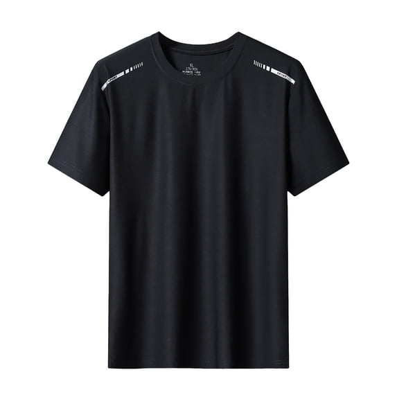 Ice Cooling Shirts for Women Short Sleeve Summer, Quick Dry Breathable Lightweight Moisture Wicking Tops for Workout, Gym, Athletic, Tennis, Yoga, Black 5XL