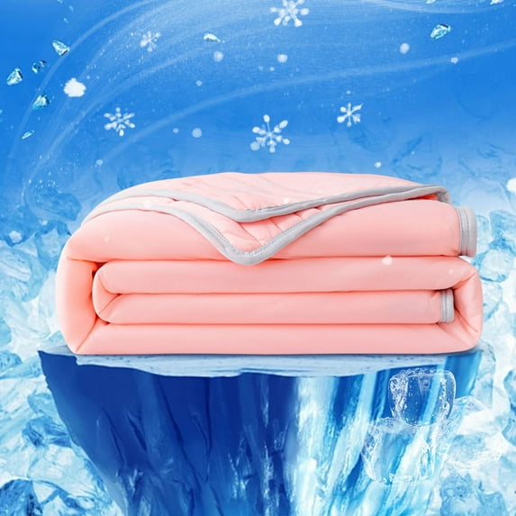 Ice Cooling Summer Quilt Cozival Striped Ice Cooling Summer Quilt 100X150Cm, Lightweight Breathable Blanket for Hot Sleepers, Double-Sided Ice Cool Calming Comforter, Lightweight Breathable, E