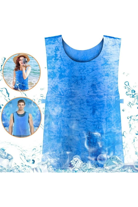 Ice Cooling Vest for Men Women - Water Evaporative Cool Shirt for MS Patient Outdoor Sport Working Hot Summer Weather High Temperature Protective Clothes