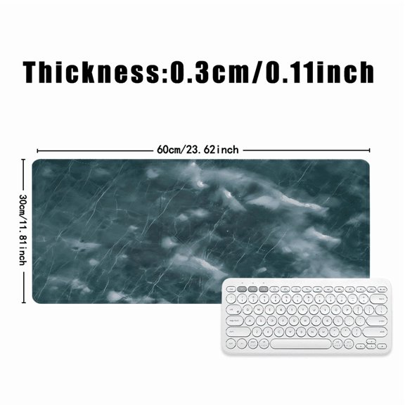 Ice Crack Abstract Design Mouse Pad 31.5 x 11.82 Inches Rubber Desk Mat for Office and Gaming