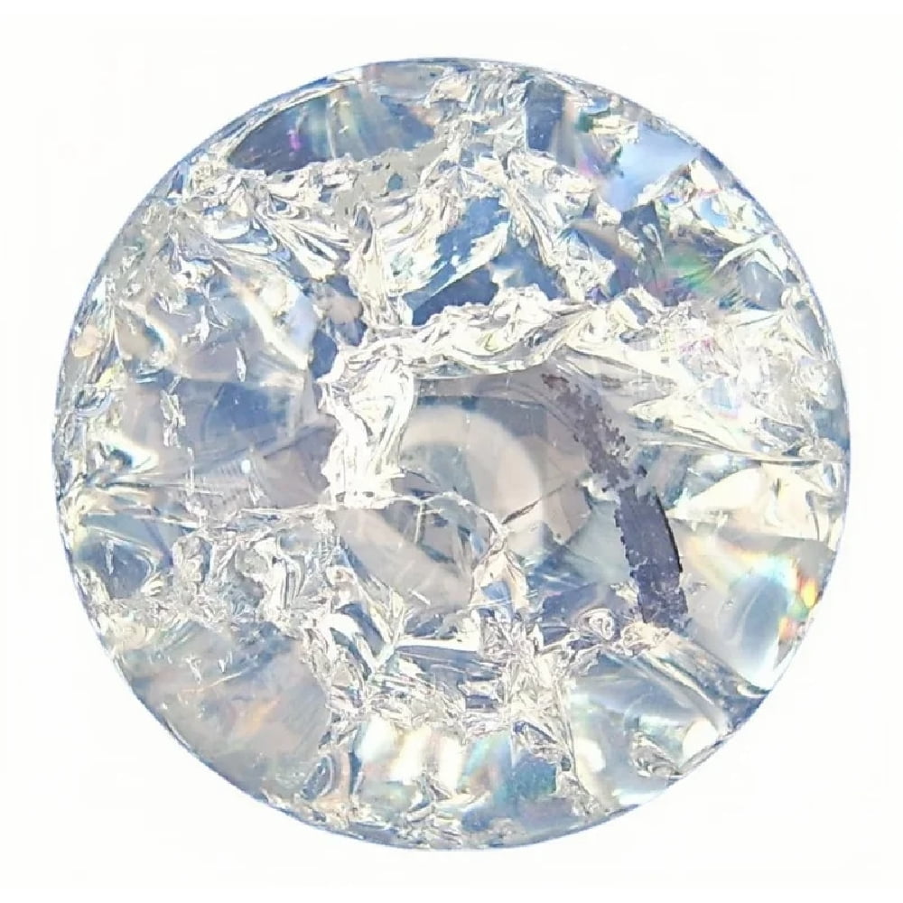Ice Crack Crystal Ball Glass Magic Sphere Feng Shui Ornament Aquarium ...
