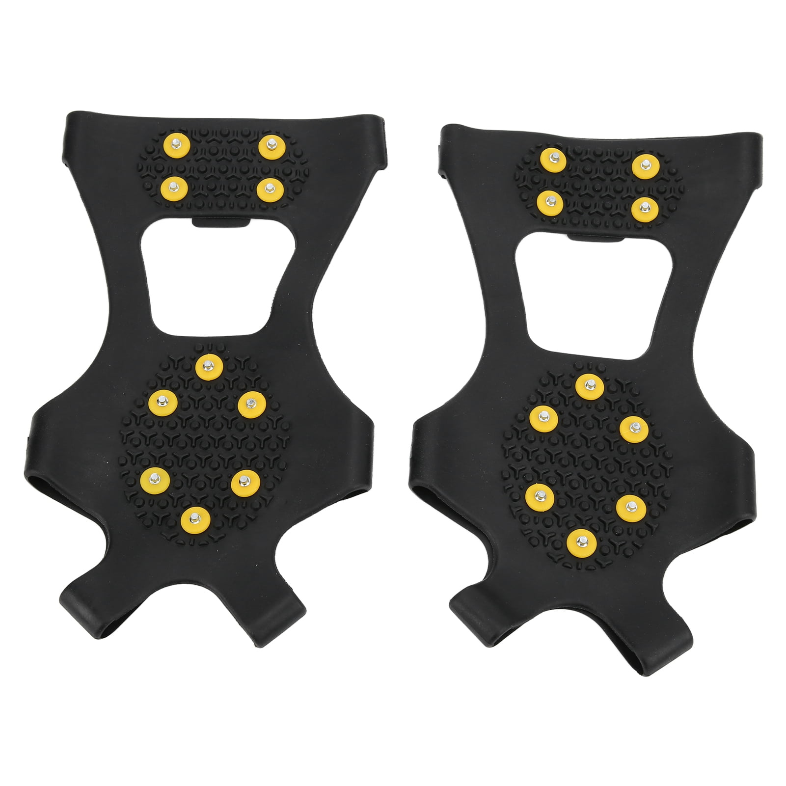 Ice Crampons, Flexible Snow Shoe Spikes 10 Teeth Rubber Foldable For