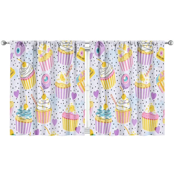 Ice Cream (10)_27 Curtains-blackout Curtains Bedroom Decor Living Room Darkening Grommet Window Drapes 2 Panels Set 52"x 63"