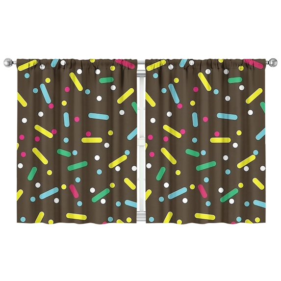 Ice Cream (2) Curtains-blackout Curtains Bedroom Decor Living Room Darkening Grommet Window Drapes 2 Panels Set 42"x 54"