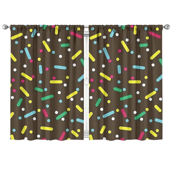 Ice Cream (2) Curtains-blackout Curtains Bedroom Decor Living Room Darkening Grommet Window Drapes 2 Panels Set 42"x 63"