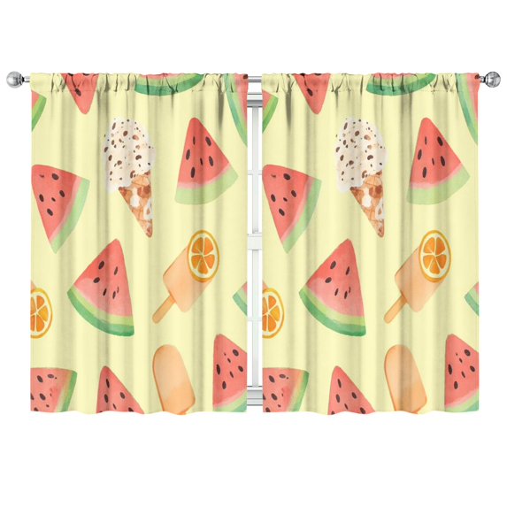 Ice Cream (22)_33 Curtains-blackout Curtains Bedroom Decor Living Room Darkening Grommet Window Drapes 2 Panels Set 42"x 63"